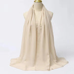 Solid Color Chiffon Hijab Long Wrap Scarf for Muslim Women Ladies Jersey Veil Headscarves - DancerInn - 26737931583671 - 26737931583671