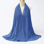 Solid Color Chiffon Hijab Long Wrap Scarf for Muslim Women Ladies Jersey Veil Headscarves - DancerInn - 26737930109111 - 26737930109111