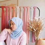 Solid Color Chiffon Hijab Long Wrap Scarf for Muslim Women Ladies Jersey Veil Headscarves - DancerInn