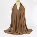 Solid Color Chiffon Hijab Long Wrap Scarf for Muslim Women Ladies Jersey Veil Headscarves - DancerInn - 26737929781431 - 26737929781431
