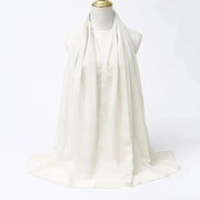Solid Color Chiffon Hijab Long Wrap Scarf for Muslim Women Ladies Jersey Veil Headscarves - DancerInn
