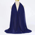 Solid Color Chiffon Hijab Long Wrap Scarf for Muslim Women Ladies Jersey Veil Headscarves - DancerInn - 26737930404023 - 26737930404023