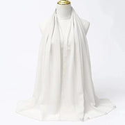 Solid Color Chiffon Hijab Long Wrap Scarf for Muslim Women Ladies Jersey Veil Headscarves - DancerInn