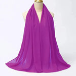 Solid Color Chiffon Hijab Long Wrap Scarf for Muslim Women Ladies Jersey Veil Headscarves - DancerInn - 26737931911351 - 26737931911351