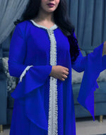 Loose Muslim Arabic Islamic Kaftan Dresses with Golden Ribbon Embroidery for Women - DancerInn - 26728263286967 - 26728263286967