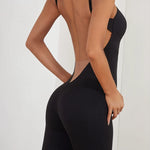 Unitard Dance Costumes - Black Leotard Dance Latin Camisole Jumpsuit with Built-In Bra for Salsa Rumba Tango - DancerInn Women Dance Unitards - 35057000906935 - 35057000906935