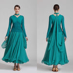 Prom Dresses Long Sleeve Chiffon Long Dress with Sleeves Green 02 - 31153950523575 - 31153950523575