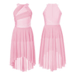 high low mesh latino dance dresses - 36082057740471 - 36082057740471