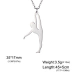 Gymnastic Jewelry & Ballet Jewelry for Ballerina Dancer Gymnast Gold Necklace Rhythmic Stainless Steel  Sport Jewelry - DancerInn N-steel - 32274742935735 - 32274742935735