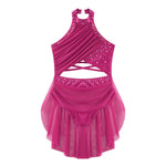 Ballet Dress Girl - Sleeveless Rhinestones Ballet Leotards for Girls Gymnastics, Ice Skating,  Lyrical, Latin & Contemporary Dance - DancerInn Kids Ballet Dresses - 32790020522167 - 32790020522167