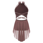 Ballet Dress Girl - Sleeveless Rhinestones Ballet Leotards for Girls Gymnastics, Ice Skating,  Lyrical, Latin & Contemporary Dance - DancerInn Kids Ballet Dresses - 32790020686007 - 32790020686007