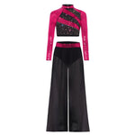 black dance pants girls performance wear - 36607274582199 - 36607274582199
