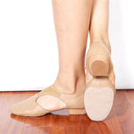 Leather Dance Shoes - Ballet Sneakers Womens with Pigskin Upper 3D Pleated Ultra-Light EVA Sole for Jazz Girls DancerInn - 32210232705207 - 32210232705207