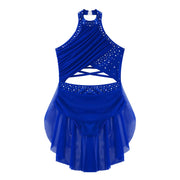 Ballet Dress Girl - Sleeveless Rhinestones Ballet Leotards for Girls Gymnastics, Ice Skating,  Lyrical, Latin & Contemporary Dance - DancerInn Kids Ballet Dresses