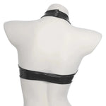 Women's Pole Dancing Costume Glossy Sleeveless T-Shirt Halter Neck Latin Bralette Crop Tops - DancerInn - 28257047478455 - 28257047478455