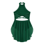 Ballet Dress Girl - Sleeveless Rhinestones Ballet Leotards for Girls Gymnastics, Ice Skating,  Lyrical, Latin & Contemporary Dance - DancerInn Kids Ballet Dresses - 32790020391095 - 32790020391095