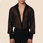 mens latin dance shirts mens performance t shirts mens see through shirt - 35148761596087 - 35148761596087