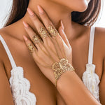 Gothic Bracelets Punk Chain Finger Bracelet Adjustable Vintage Link Hand Harness Ring for Parties, Festivals, and Daily Wear - DancerInn Women Dance Accessories  - 32290665562295 - 32290665562295
