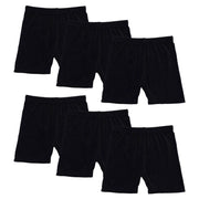 Girls Dance Underwear - 6pcs Solid Color Elastic Waist Toddler Kds Bike Shorts Leggings for 2-10 Years - DancerInn Color9-6pcs / L