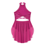 Ballet Dress Girl - Sleeveless Rhinestones Ballet Leotards for Girls Gymnastics, Ice Skating,  Lyrical, Latin & Contemporary Dance - DancerInn Kids Ballet Dresses - 32790020554935 - 32790020554935
