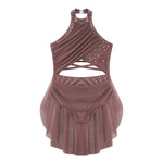 Ballet Dress Girl - Sleeveless Rhinestones Ballet Leotards for Girls Gymnastics, Ice Skating,  Lyrical, Latin & Contemporary Dance - DancerInn Kids Ballet Dresses - 32790020718775 - 32790020718775