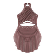 Ballet Dress Girl - Sleeveless Rhinestones Ballet Leotards for Girls Gymnastics, Ice Skating,  Lyrical, Latin & Contemporary Dance - DancerInn Kids Ballet Dresses