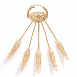 Claw Bracelet with Finger Chain - Vintage Lace Hand Harness Bracelet Black, Silver & Gold Gothic Jewelry - DancerInn  - 32298846945463 - 32298846945463