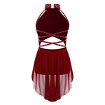 Ballet Dress Girl - Sleeveless Rhinestones Ballet Leotards for Girls Gymnastics, Ice Skating,  Lyrical, Latin & Contemporary Dance - DancerInn Kids Ballet Dresses - 32790020128951 - 32790020128951