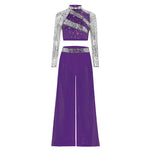wide leg kids dance pants with slits - 36607274844343 - 36607274844343