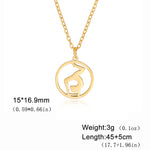 Gymnastic Jewelry & Ballet Jewelry for Ballerina Dancer Gymnast Gold Necklace Rhythmic Stainless Steel  Sport Jewelry - DancerInn H-gold - 32274742673591 - 32274742673591