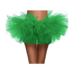 Ballet Tutu Skirt Women - Layered Tulle Fluffy Mini Ballet Skirt with Elastic Waist for Practice - DancerInn Green / One size - 32880955687095 - 32880955687095