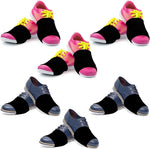 Dance Shoe Covers - Elastic Soft Unisex Dance Socks Over Shoes for Smooth Floors, Ideal for Ballet & Dancing - DancerInn Black-6-pairs-One-Size - 32745676046519 - 32745676046519