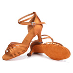 women's latin shoes with suede sole rhinestone buckle latin dance shoes - 35891840876727 - 35891840876727