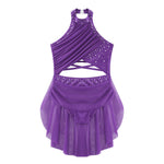 Ballet Dress Girl - Sleeveless Rhinestones Ballet Leotards for Girls Gymnastics, Ice Skating,  Lyrical, Latin & Contemporary Dance - DancerInn Kids Ballet Dresses - 32790020653239 - 32790020653239
