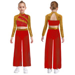 kids dance pants wide leg chiffon - 36607275172023 - 36607275172023