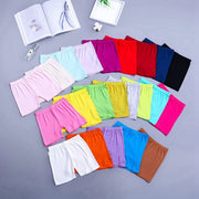 Girls Dance Underwear - 6pcs Solid Color Elastic Waist Toddler Kds Bike Shorts Leggings for 2-10 Years - DancerInn