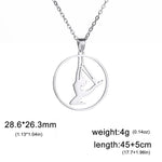 Gymnastic Jewelry & Ballet Jewelry for Ballerina Dancer Gymnast Gold Necklace Rhythmic Stainless Steel  Sport Jewelry - DancerInn Circle-steel - 32274742509751 - 32274742509751