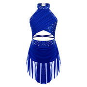 Ballet Dress Girl - Sleeveless Rhinestones Ballet Leotards for Girls Gymnastics, Ice Skating,  Lyrical, Latin & Contemporary Dance - DancerInn Kids Ballet Dresses