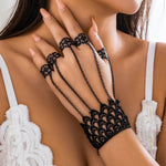Gothic Bracelets Punk Chain Finger Bracelet Adjustable Vintage Link Hand Harness Ring for Parties, Festivals, and Daily Wear - DancerInn Women Dance Accessories  - 32290665103543 - 32290665103543
