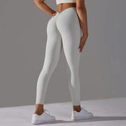 Women High Waist Butt Lifting V Butt Push Up Shaping Toning Sculpting Slimming Yoga Gym Fitness Center Exercise Leggings - DancerInn