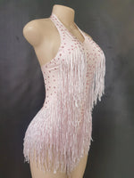 rhinestone fringe bodysuit - 38490055344311 - 38490055344311