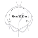 Rhinestne Headbands - Crystal Bridal Headpiece Bohemian Chain Forehead Jewelry for Indian Style Wedding Hair - DancerInn  - 32258543878327 - 32258543878327