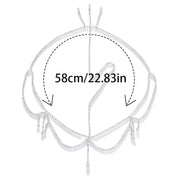 Rhinestne Headbands - Crystal Bridal Headpiece Bohemian Chain Forehead Jewelry for Indian Style Wedding Hair - DancerInn