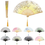 vintage hand folding fan bamboo - 36184837849271 - 36184837849271