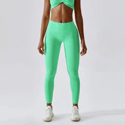 Women Athletic High Waist Leggings Seamless Yoga Gym Tights Stretchy Fitness Activewear Pants - DancerInn