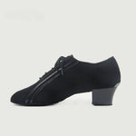 Ballroom Dancing Shoes Men – Latin Dance Shoes for Men Black Lace-Up Salsa Tango Samba Practice Shoes with Split-Sole and Closed Toe - DancerInn Black-10 - 32658304237751 - 32658304237751