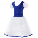 Girls Ballet Dress - Romantic Pink Professional Ballet Tutu Dress with TullePuff Sleeves for Kids Gymnastics Ballerina Dance - DancerInn - 32808966619319 - 32808966619319