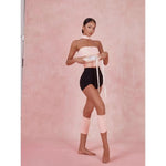 Women's Latin Dance Leg Sleeves Leg Cover with Breathable Cloud Cotton, Athletic Style, and Heat Print Logo - DancerInn - 29510237225143 - 29510237225143