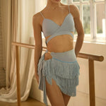 salsa dance skirt with triple fringe - 38196972847287 - 38196972847287