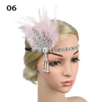 Flapper Feather Headband - 1920s Gatsby Dance Rhinestone Hair Accessories for Masquerades DancerInn - 32226646687927 - 32226646687927
